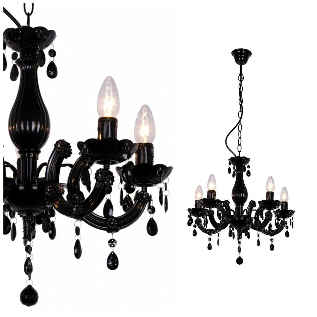 MAGNOLIA Lampe suspendue RLD94016-5B Ligne Zuma - Lustre Noir Design