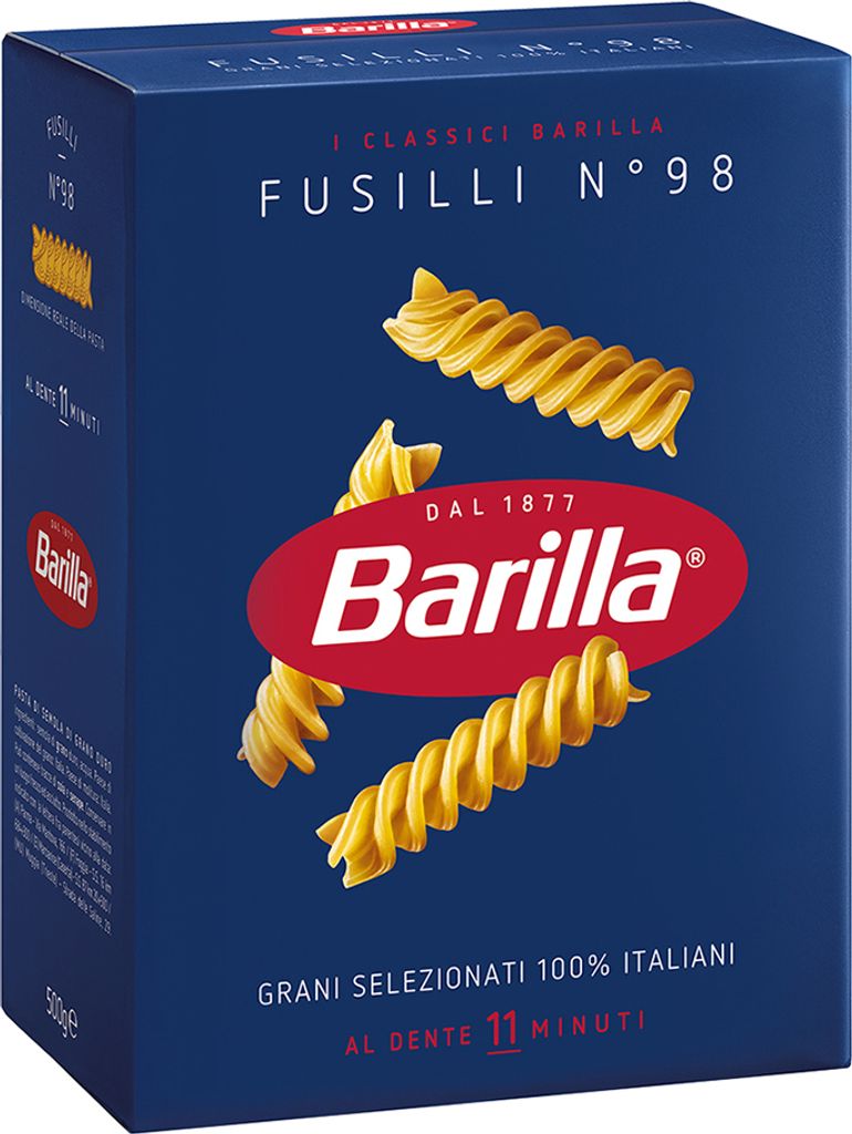 24x Pasta Barilla - Fusilli N.98 - 500g - Italienische Produktbild 