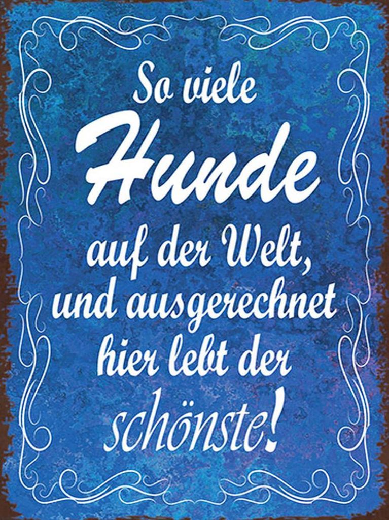 vianmo Holzschild 40x30 cm so vielen Hunde auf der Welt