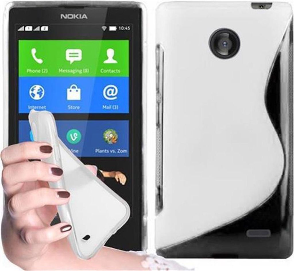 Cadorabo Schutzhülle für Nokia X Hülle in Transparent Handyhülle Case TPU Silikon Etui