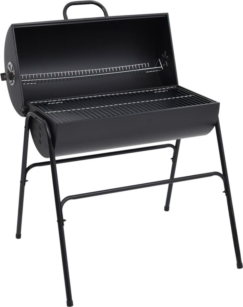 "im Angebot" Grill mit 2 Grillrosten Schwarz 80x95x90 cm Stahl - Holzkohlegrills CC6281
