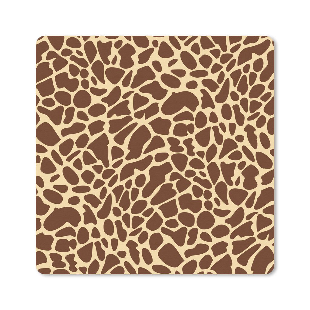 MuchoWow Mauspad Mousepad Tiermotiv - Giraffe - Braun 30x30 cm - Mousepads - Maus Mat - Pad - Mausunterlage - Gaming