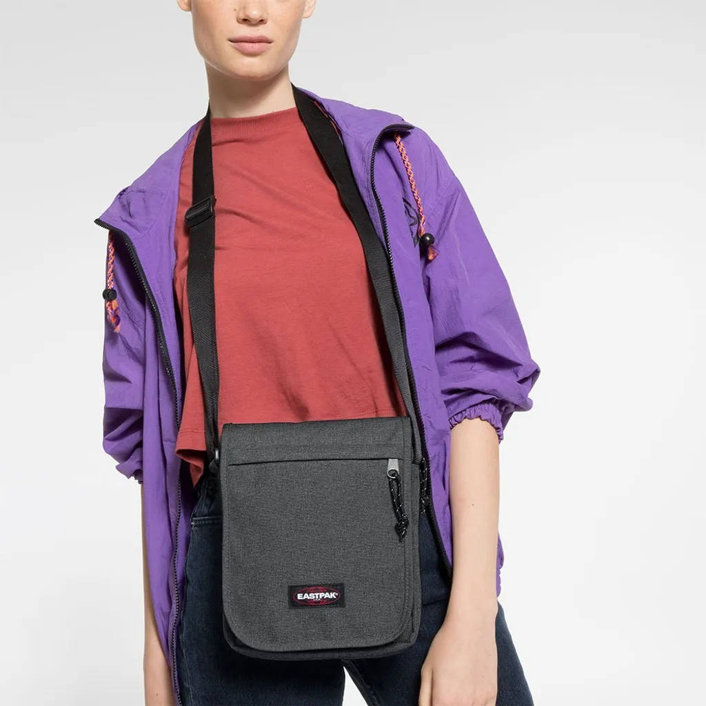 Eastpak Flex Gris Denim - Sac épaule résistant avec multiples poches - 8