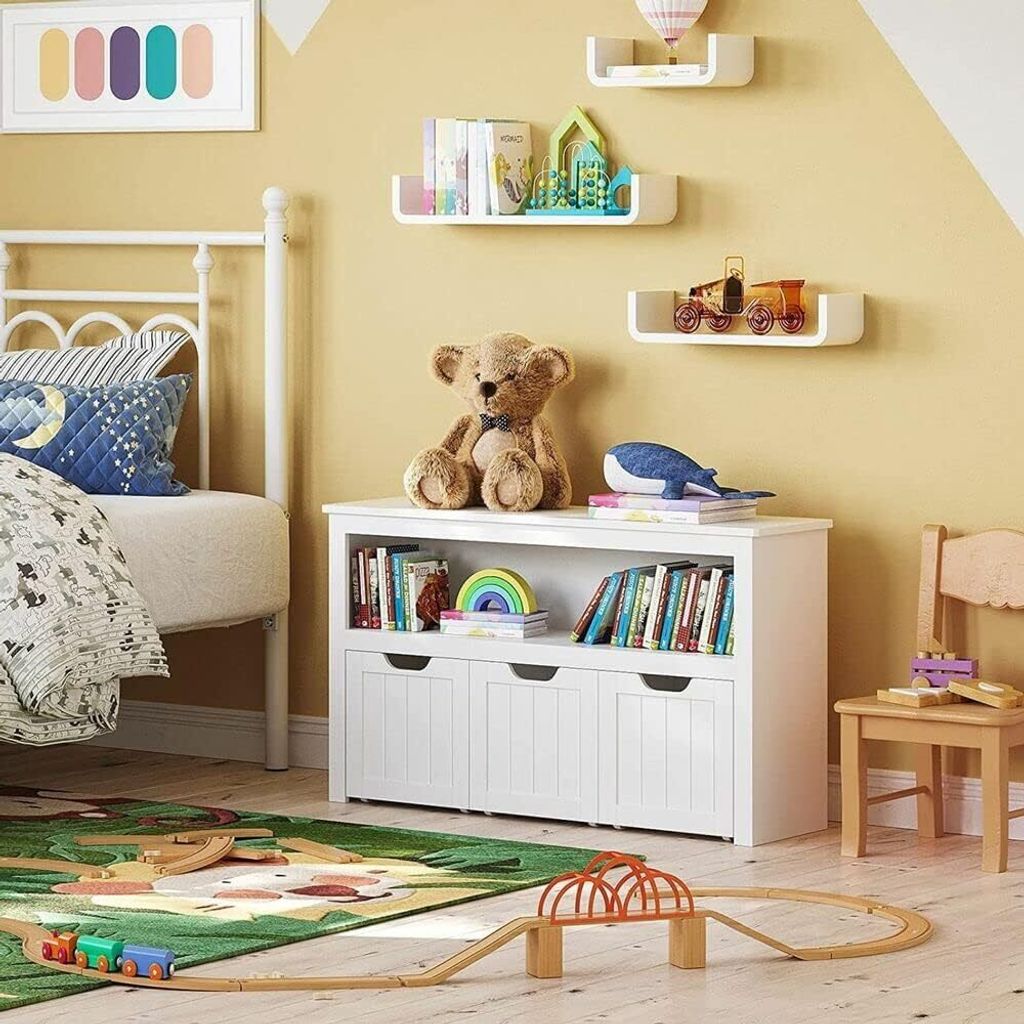 Set da 3 scatole portaoggetti per bambini, motivi dinosauri, pieghevoli per cubi 30x30x30 cm, tessuto, relaxdays | Leroy Merlin