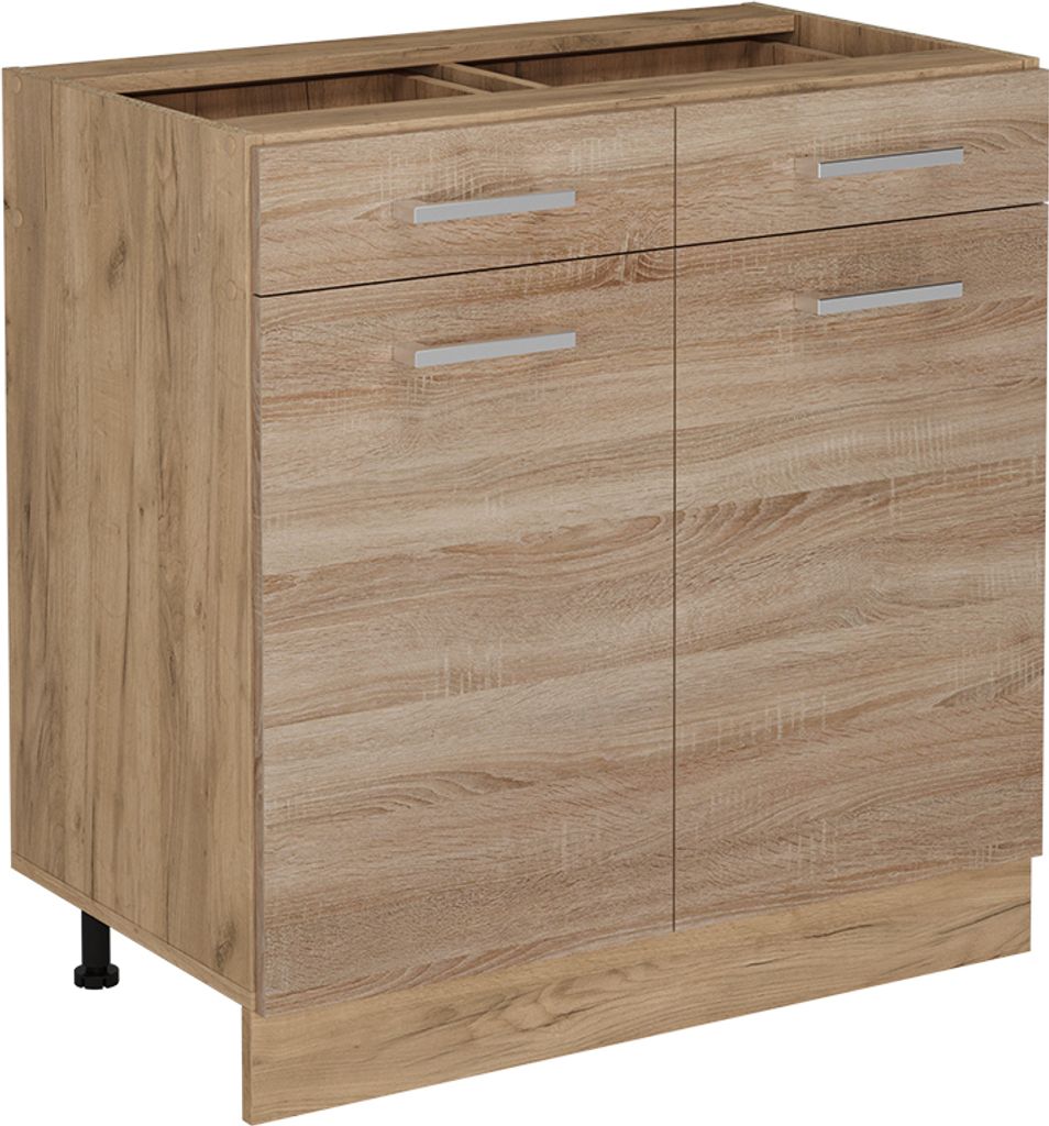 Küchenunterschrank Vicco R-Line Sonoma 80 cm ohne Arbeitsplatte, Model 54146