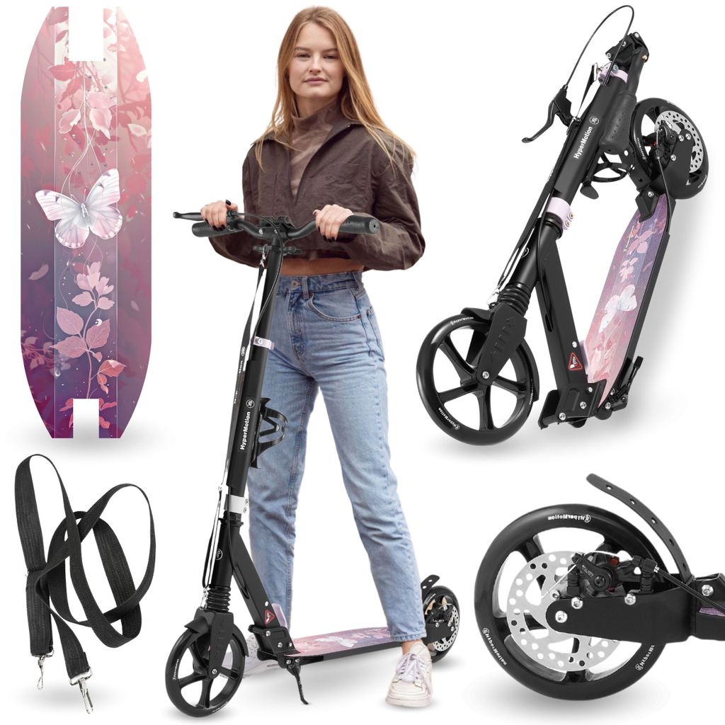 HyperMotion Skyline Pink - trottinette pliable en aluminium Image du produit 