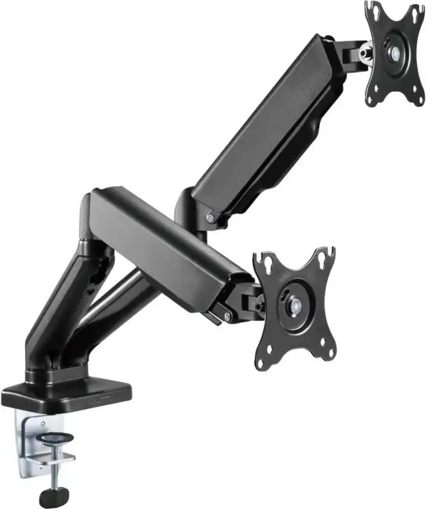 Silver Monkey Um-800 Supporto A Molla A Gas Per Due Monitor - Nero