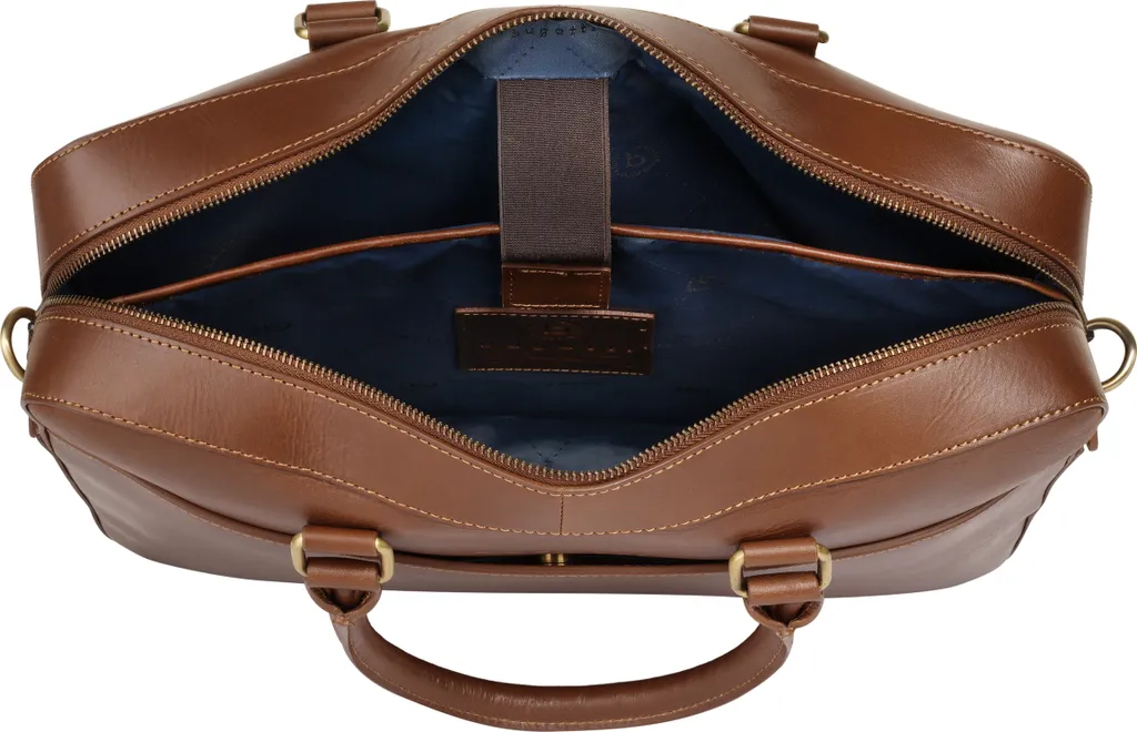 Sac Ordinateur Portable Cuir Cognac bugatti avec Compartiments Business - 12