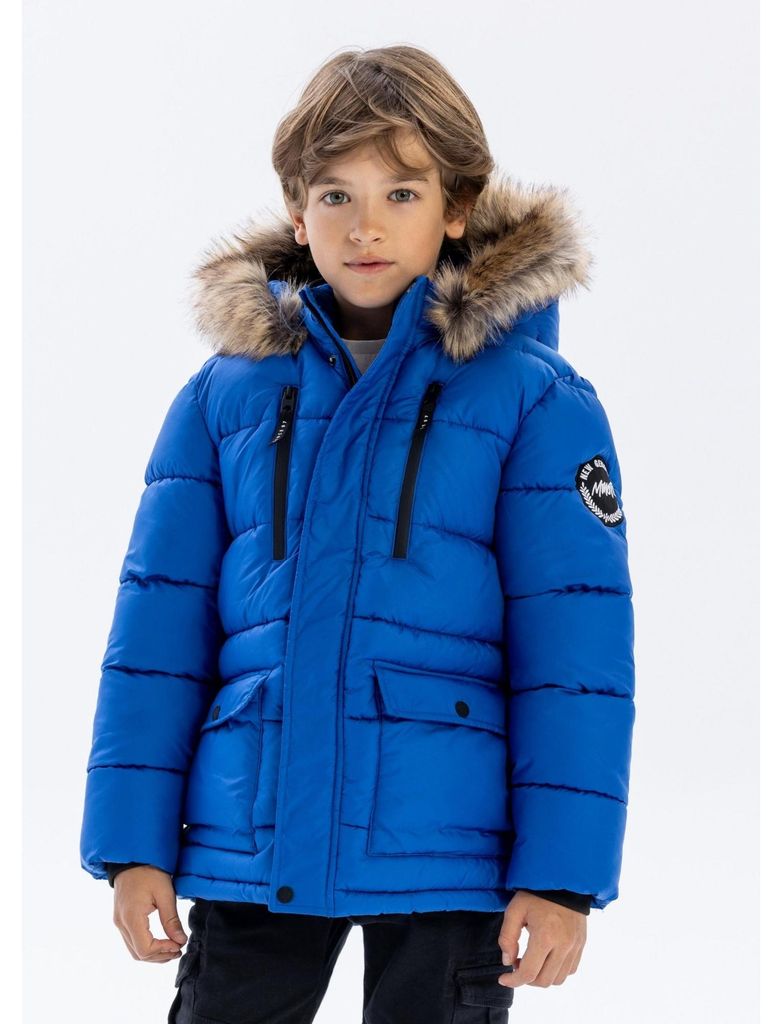 Minoti - Steppjacke für Jungen, Abnehmbar MN476 (134) (Blau)