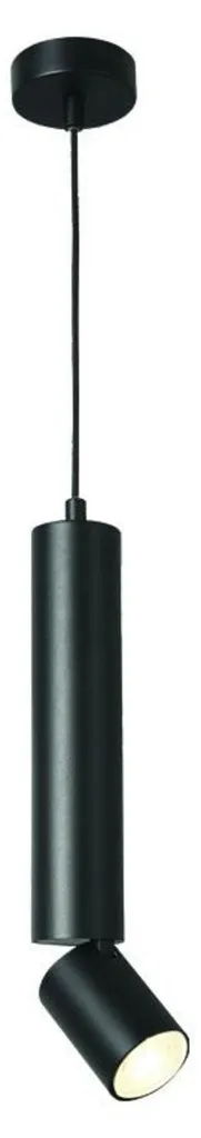 Suspension ACA BABEL 1XGU10 métal noir IP20 D5,6xH140 cm RA3551PBK