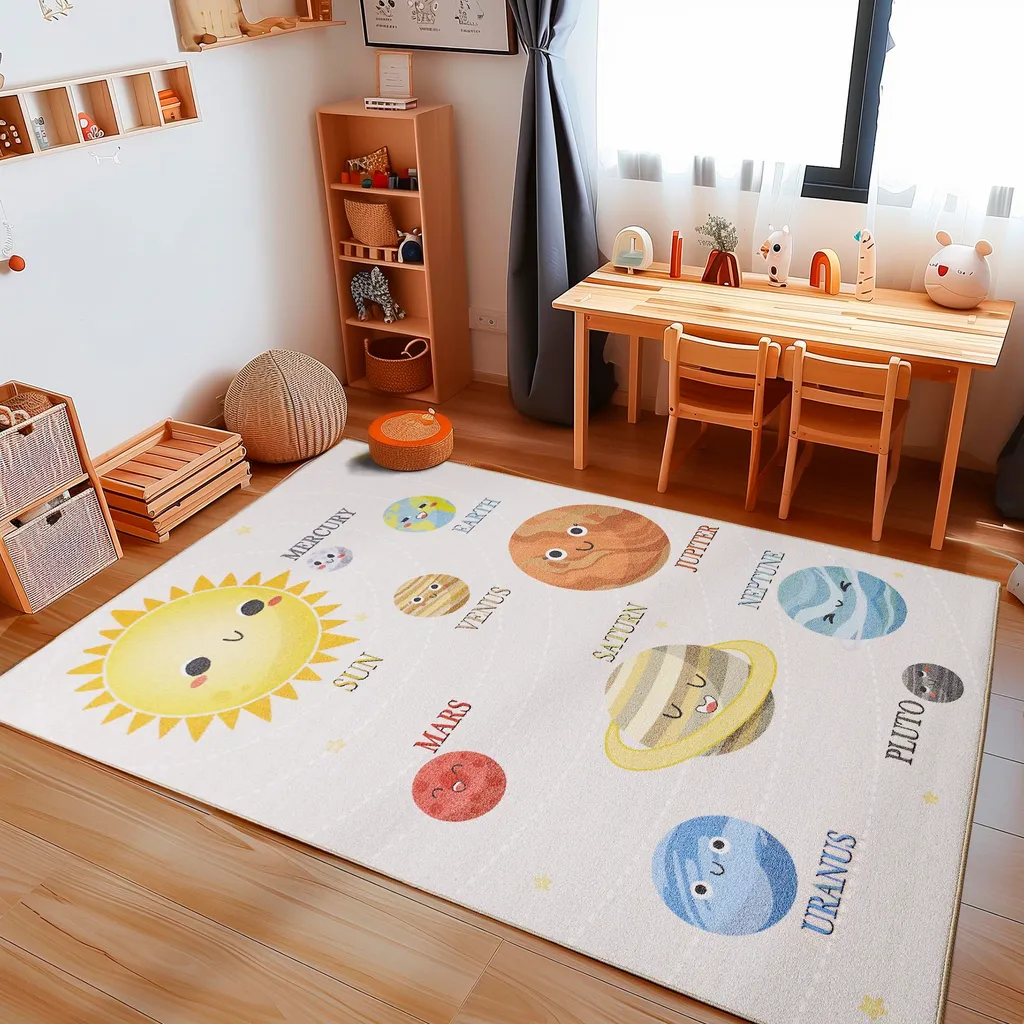 Tapis de jeu enfant arc-en-ciel 160x230 cm - Solide et doux au toucher