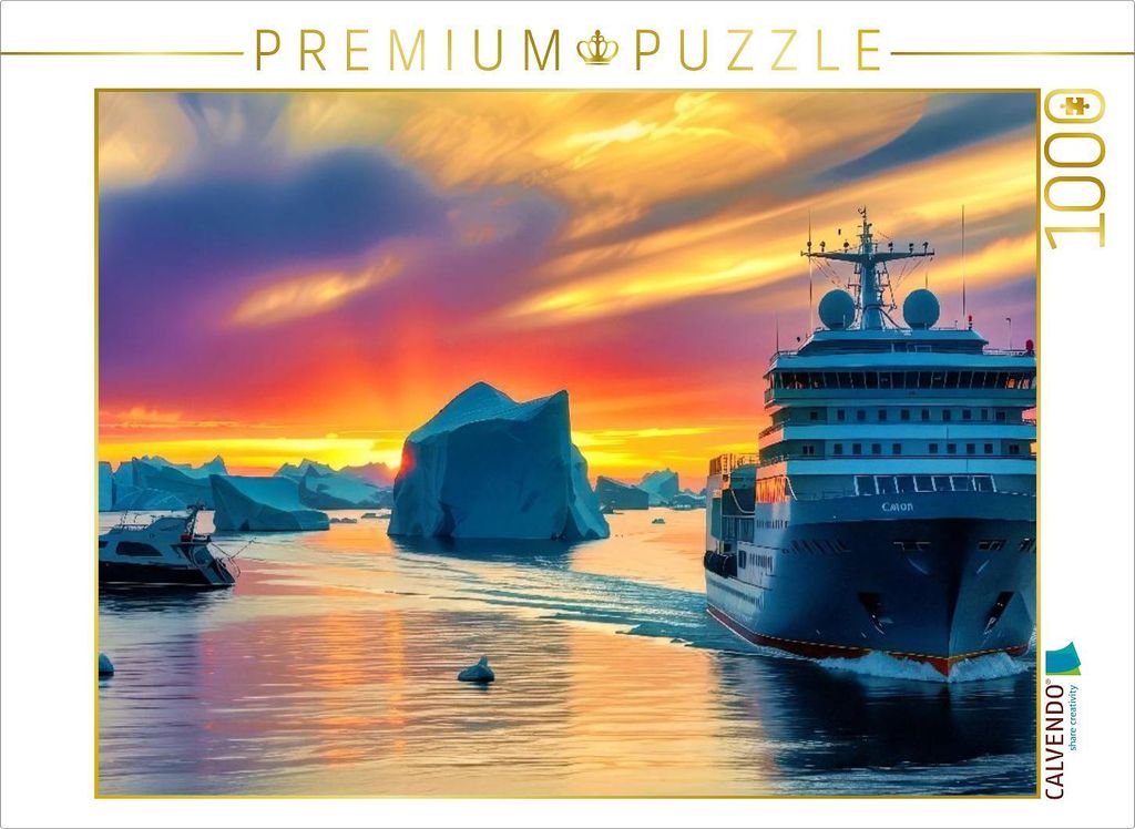 CALVENDO Puzzle Kreuzfahrt Ziele, Grönland Edition. | 1000 Teile Lege-Größe 64x48cm Foto-Puzzle für glückliche Stunden