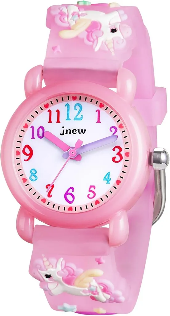 orologio per bambini resistente all'acqua, movimento al quarzo, design cartoon 3D, orologio per bambini, orologio digitale per bambini, da 3 anni a 11 anni, ragazze, bambini, analogico