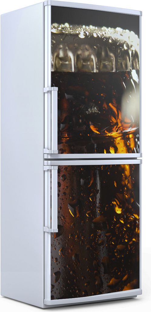 Kühlschrankdekoration 60x180 cm Aufkleber auf dem Kühlschrank - Bierflaschen