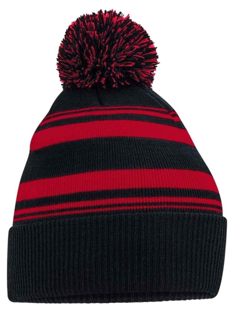 Beechfield - "Fan" Mütze LT937 (Einheitsgröße) (Schwarz/Rot)