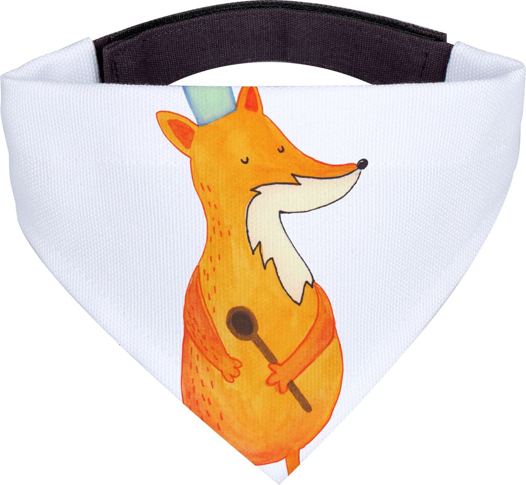 Mr. & Mrs. Panda Bandana Fuchs Koch - Weiß - Geschenk, Dreieckstuch, Hungrig, Bäcker, Hunde Hals Tuch, Halstuch für Hund, Köche, Chefkoch, Spru...