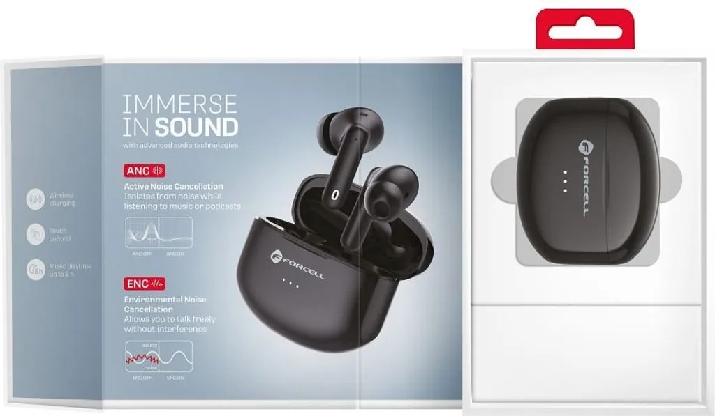 Casque Forcell F-Audio Clear Sound noir stéréo avec Bluetooth TWS pro - 22