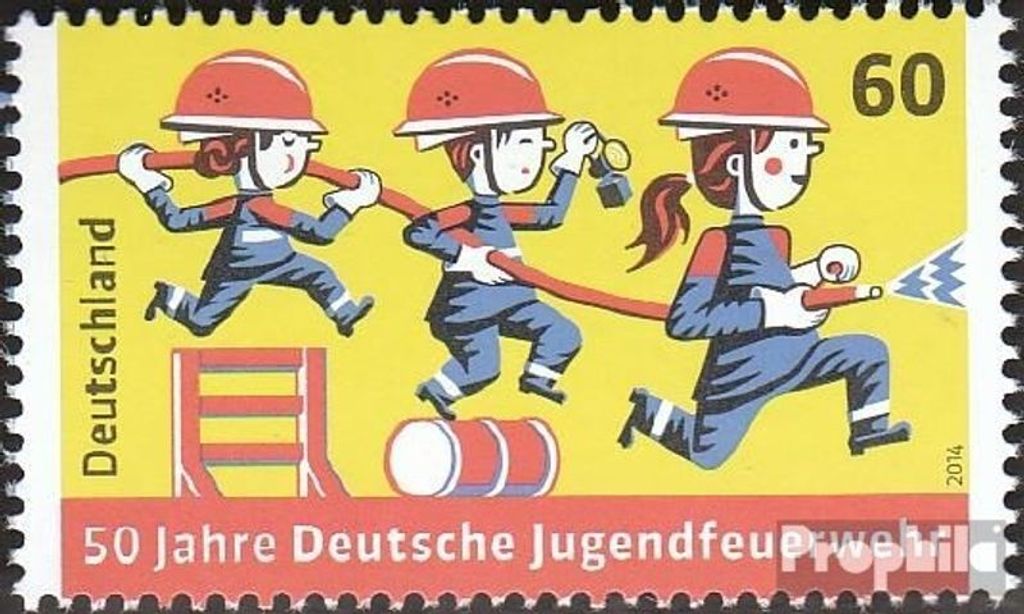 Briefmarken BRD (BR.Deutschland) 2014 Mi 3099 (kompl.Ausg.) postfrisch Deutsche Jugendfeuerwehr