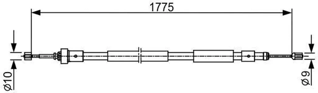 Câble de Frein à Main Bosch 1 987 482 407 pour Xsara - Qualité OE 4746 38