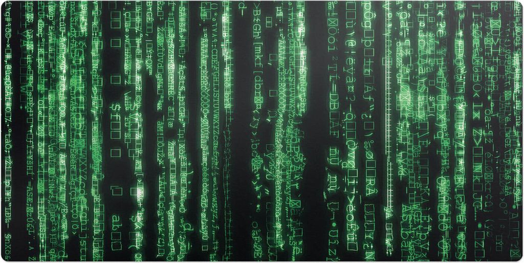 Digitaler Code Fällt– Schreibtischunterlage – Schreibtisch Tischunterlage – 120x60 cm – Unterlage Groß Schreibtischmatte