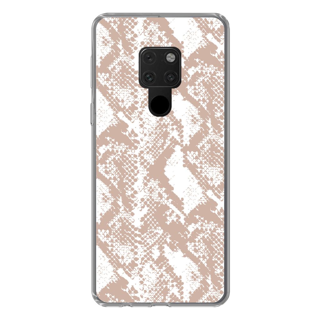 MuchoWow Handyhülle Schutzhülle Hülle für Huawei P40 Lite Schlangendruck - Formen - Pastell Silikon Softcase Handy Hülle - Handy