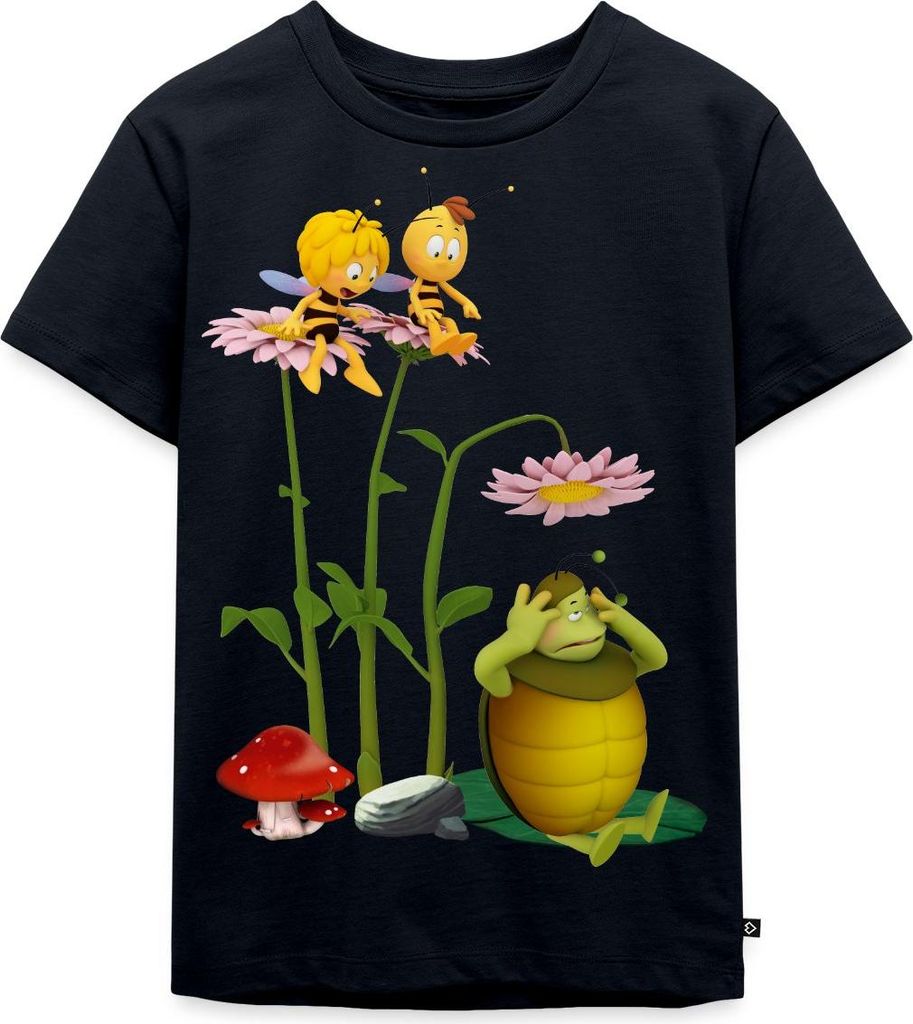 Spreadshirt Biene Maja Mistkäfer Kurt Kinder Premium T-Shirt, 122/128 (6 Jahre), Navy