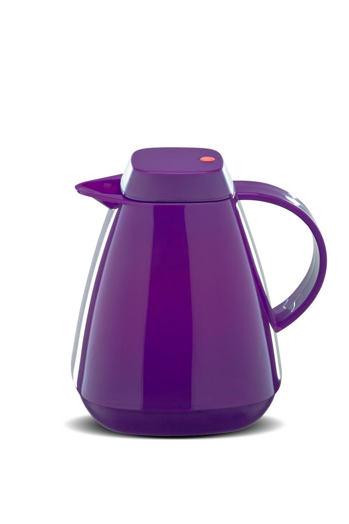 ROTPUNKT Thermokanne 650 1,0 ltr. I Glaseinsatz, BPA-Frei, Isolierkanne I langlebig I 24 Std heiß I hochwertig I Kaffeekanne I teekanne - purple