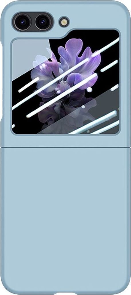König Design Hülle kompatibel mit Samsung Galaxy Z Flip5 5G Kunststoff Soft Handyhülle - Handy Case Himmelblau