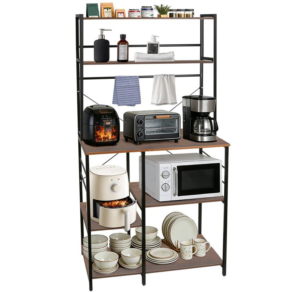 Küchenregal Standregal Mikrowellenhalter Bäcker Regal Haushaltsregal 168x90x40 cm