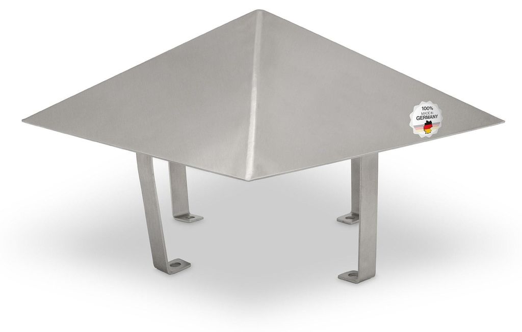 Kaminhaube aus Edelstahl 300 x 300 mm Produktbild 