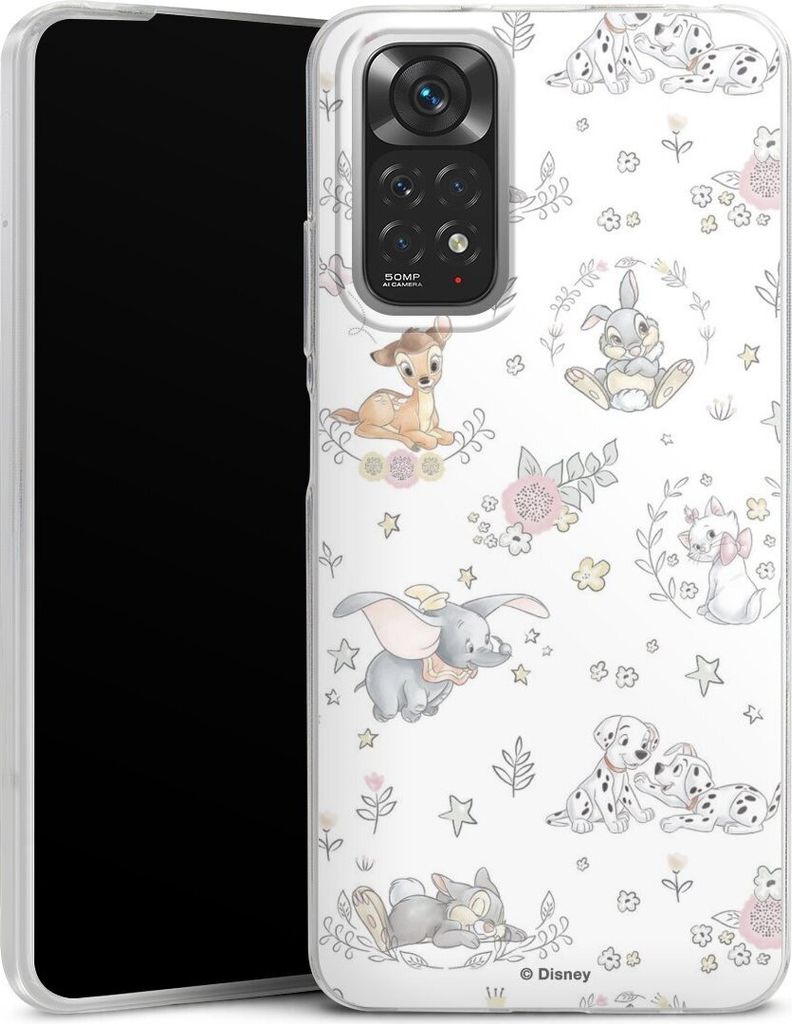 DeinDesign Slim Hülle für Xiaomi Redmi Note 11 4G Silikon Case Ultra Dünn Handyhülle Bambi Disney Dumbo