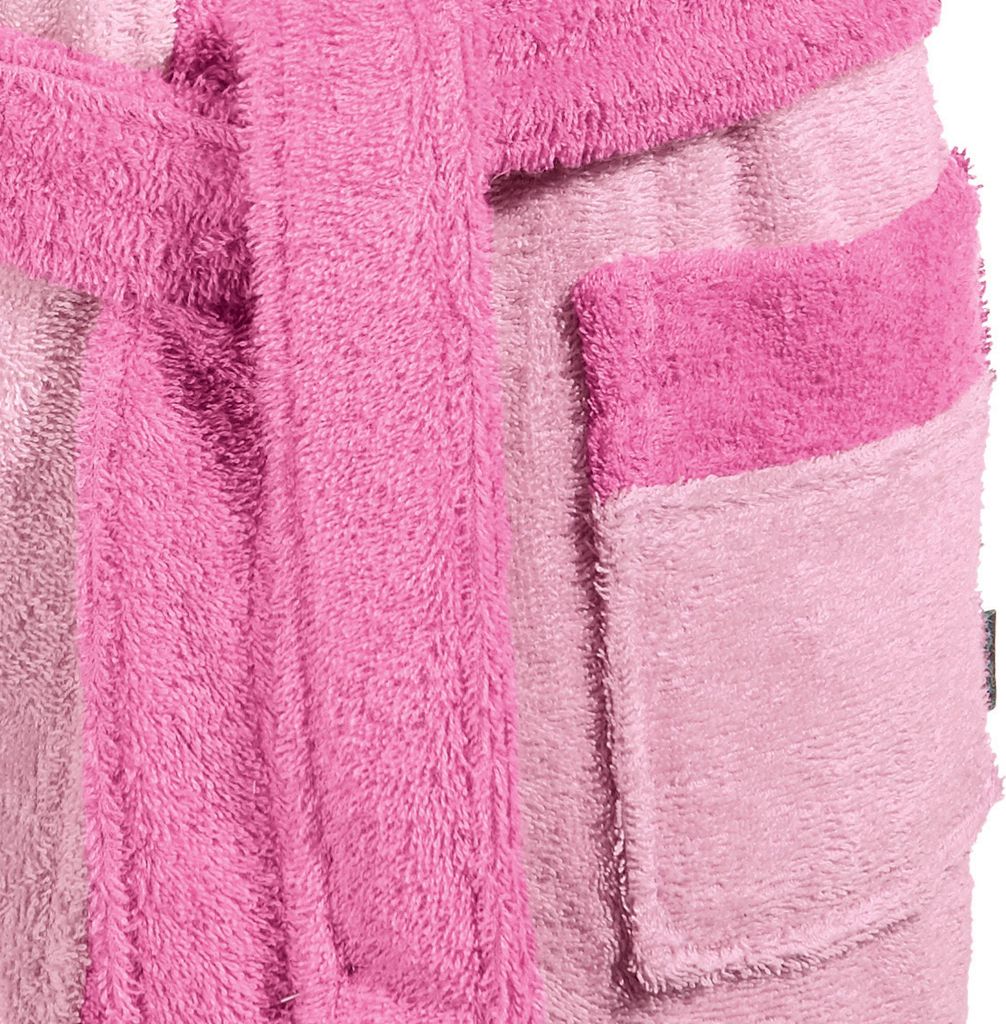 Erwin Müller Kinder-Bademantel mit Kapuze rosa 110 / 116