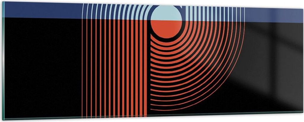 Bilder auf glas - Einteilig - Abstraktion Moderne Minimalismus - 90x30cm - Glasbilder - Wandbilder - Bilder - Wanddekoration aus Glas - Glas Bilder...