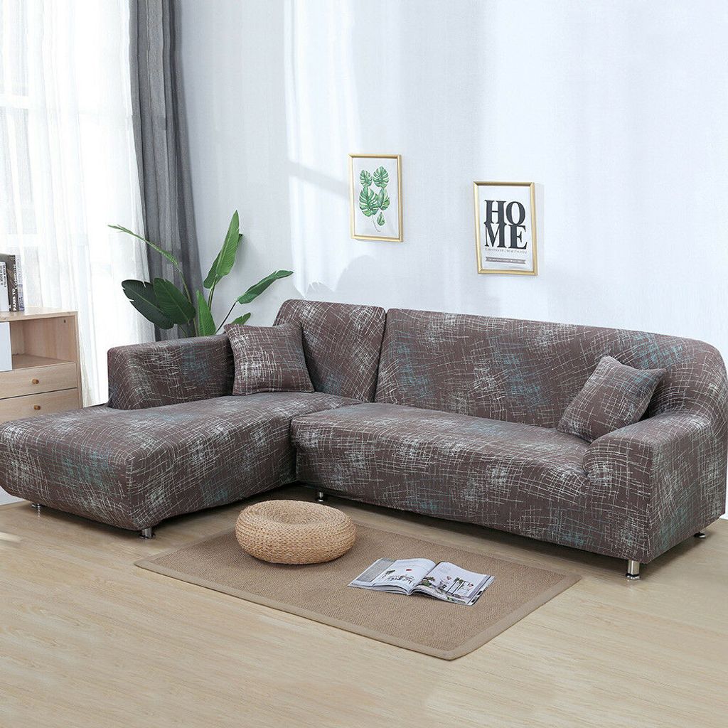 Sofabezug Schwarz Stretch Couch überzug Universal-Sofabezüge Wohnzimmer Jacquard Spandex Möbelschutz Hunde Haustierfreundliche Couch Schonbezug （90-140cm）