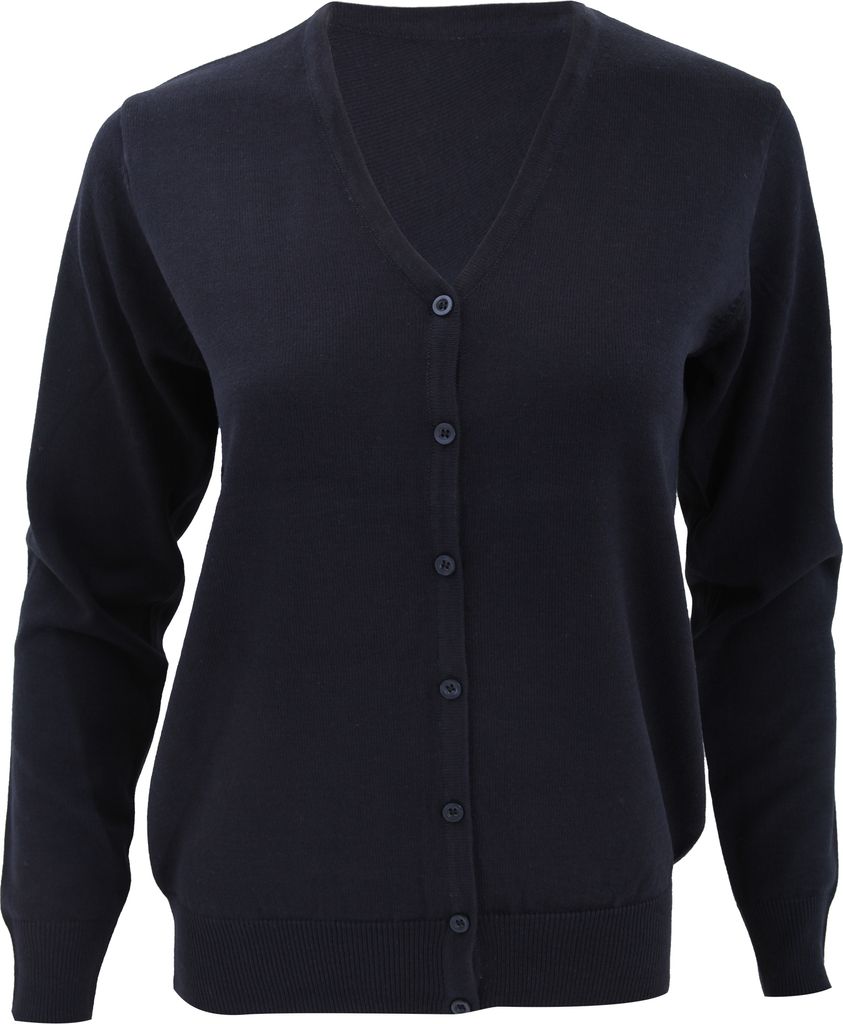 Kustom Kit Damen Strickjacke mit V-Ausschnitt BC2685 (36) (Marineblau)