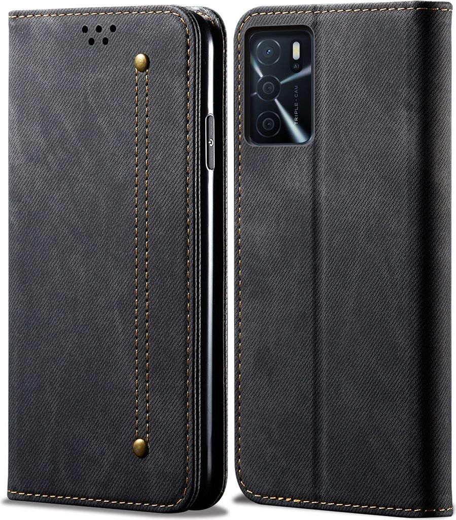 OPPO A16 Hülle, Leder Brieftasche Flip Bookstyle Produktbild 