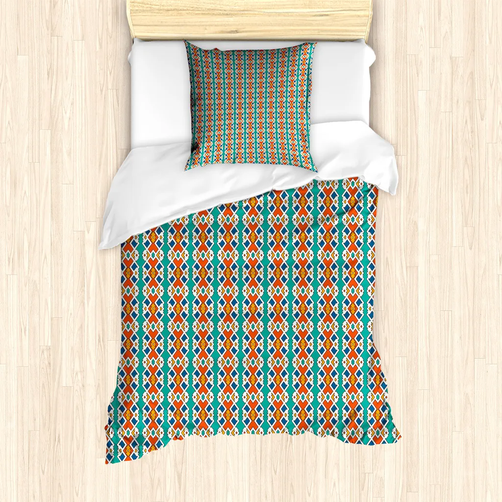 Set Copripiumino ABAKUHAUS Etnico 135x200cm - Anallergico e Anti-Acaro
