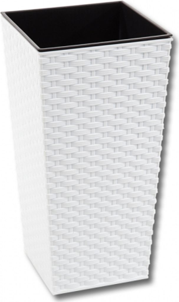 Vysoké vedro Finezia 19x19x36 ratan biely Obrázok produktu 