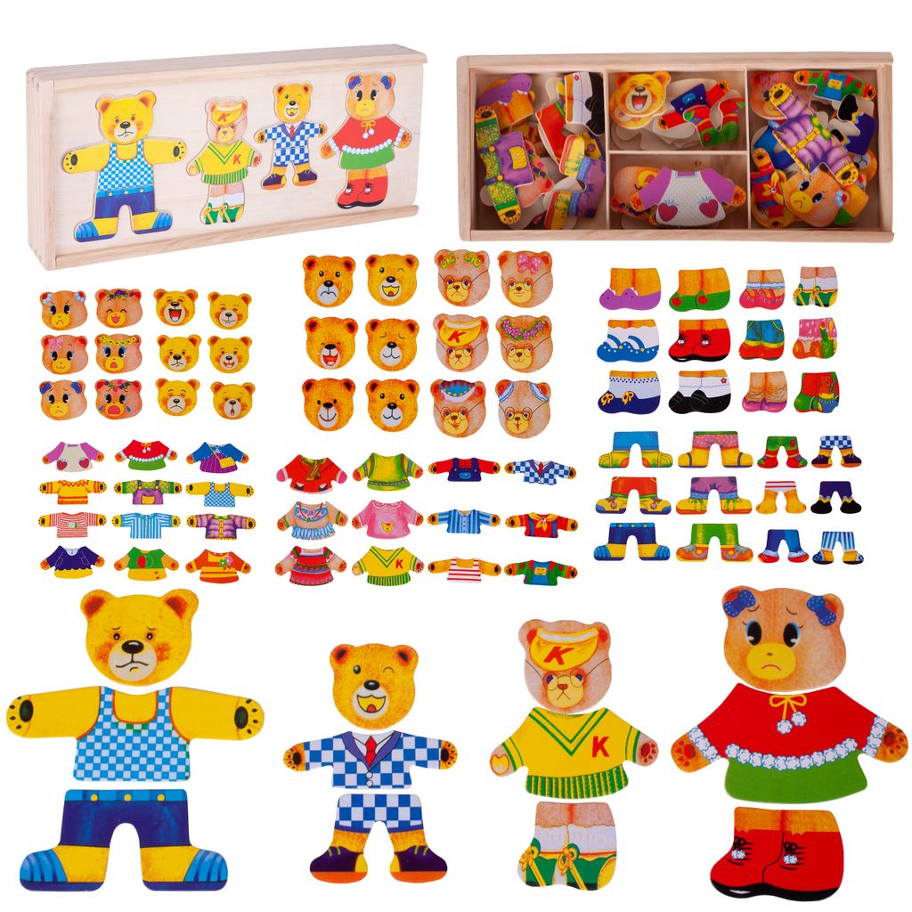 Malplay Pädagogisches Verkleidungsrätsel "Teddybär Anziehen Produktbild 1