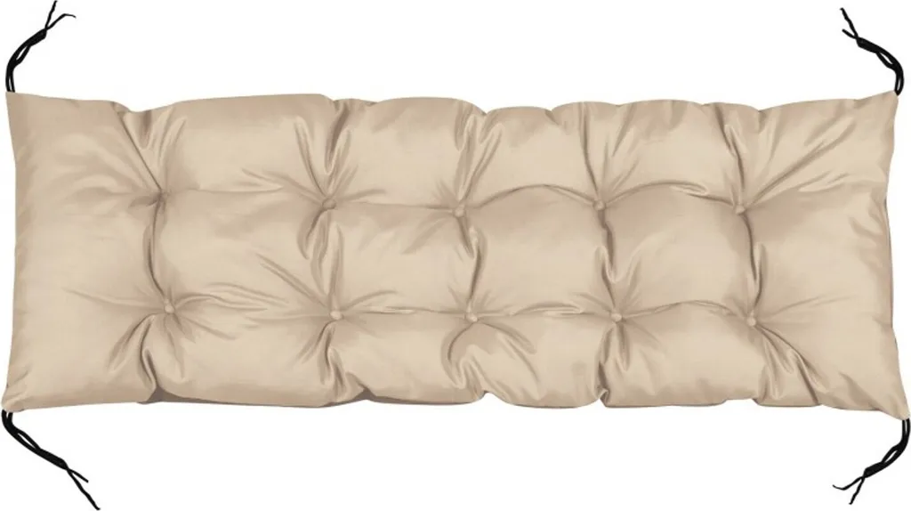 Coussin de palette 120x80 cm beige imperméable pour banc de jardin