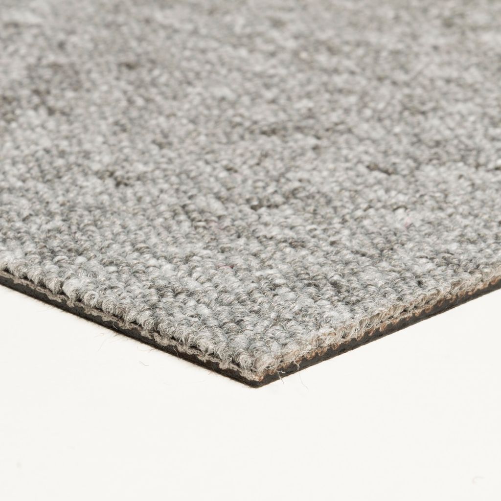 Teppichfliesen selbstliegend grau 50x50 cm Arbeitszimmer Produktbild 