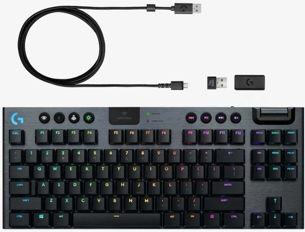 Logitech G915 TKL Clavier Gaming sans Fil Idéal pour Setup Compact