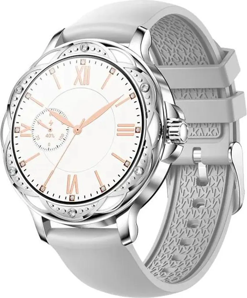 Montre connectée Allure Silver Lux argentée, écran 1.2" et mode sport
