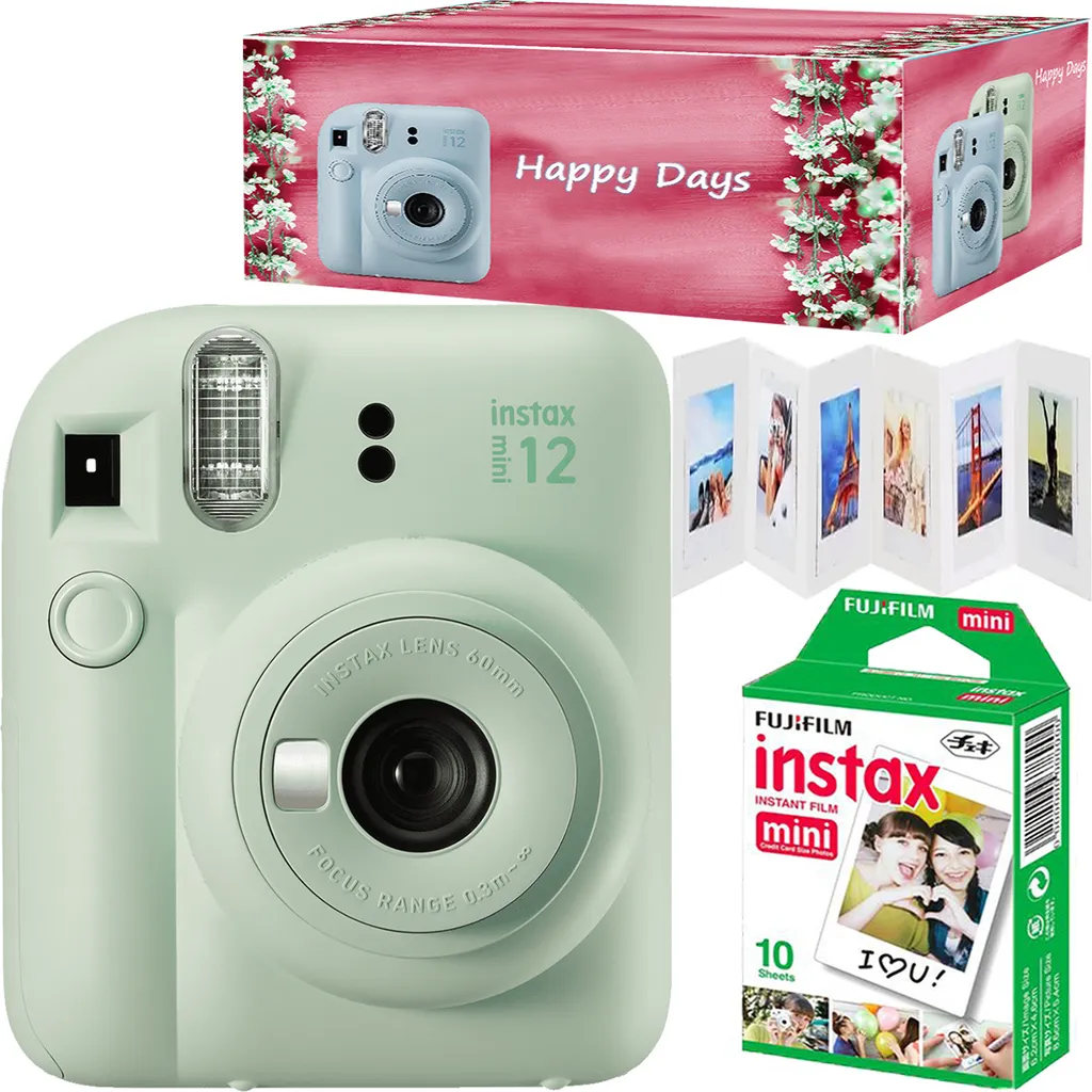 Idee Regalo: Kit Instax Mini 12 Mint con Cornice e Pellicole