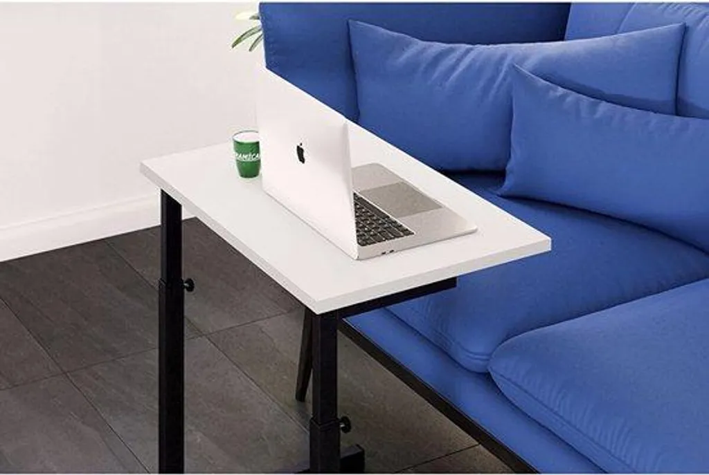 Table ajustable 40x60 cm blanche avec plateau robuste pour ordinateur - 3