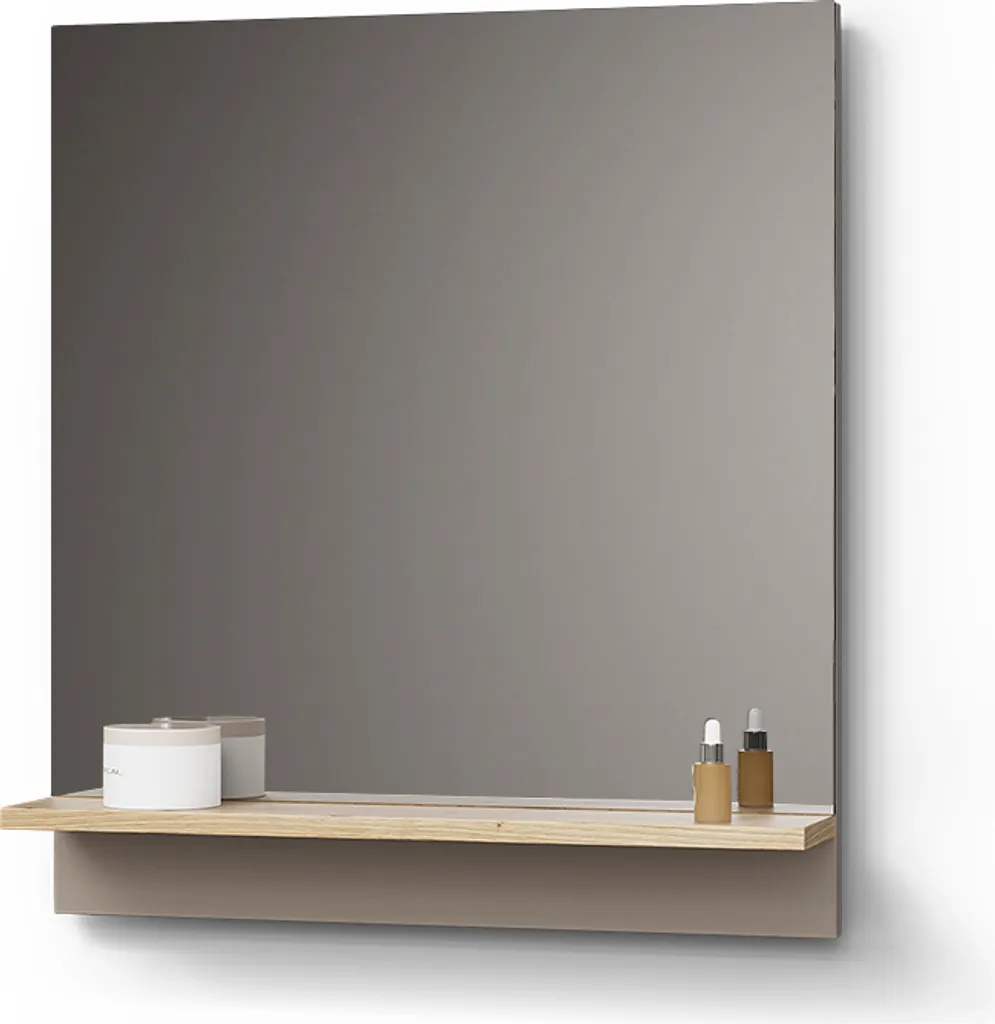 Specchio Bagno Contenitore Timavo 60x67 Rovere Artigianale