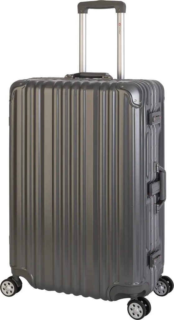 Grande Valise Trolley 90l Incassable en Polycarbonate avec Roues 360