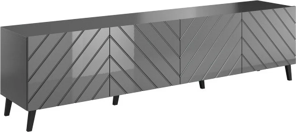 Cama Meble Abeto 200 Meuble TV graphite brillant design chic