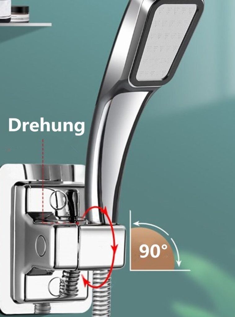 Duschkopfhalterung ohne Bohren - Duschkopfhalter zum Kleben Produktbild 7