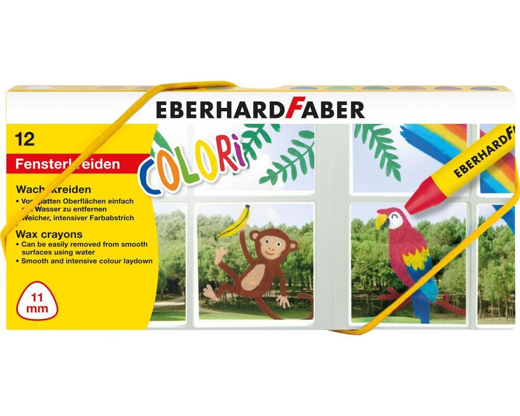 EBERHARD FABER Fenster-Wachsmalkreide 12er Kartonbox Produktbild 